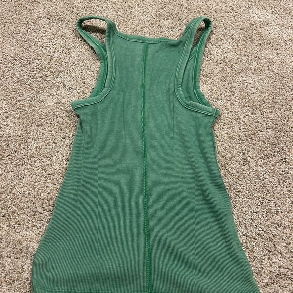 Aerie Emerald Ribbed Tank Top - Picture 3 of 3